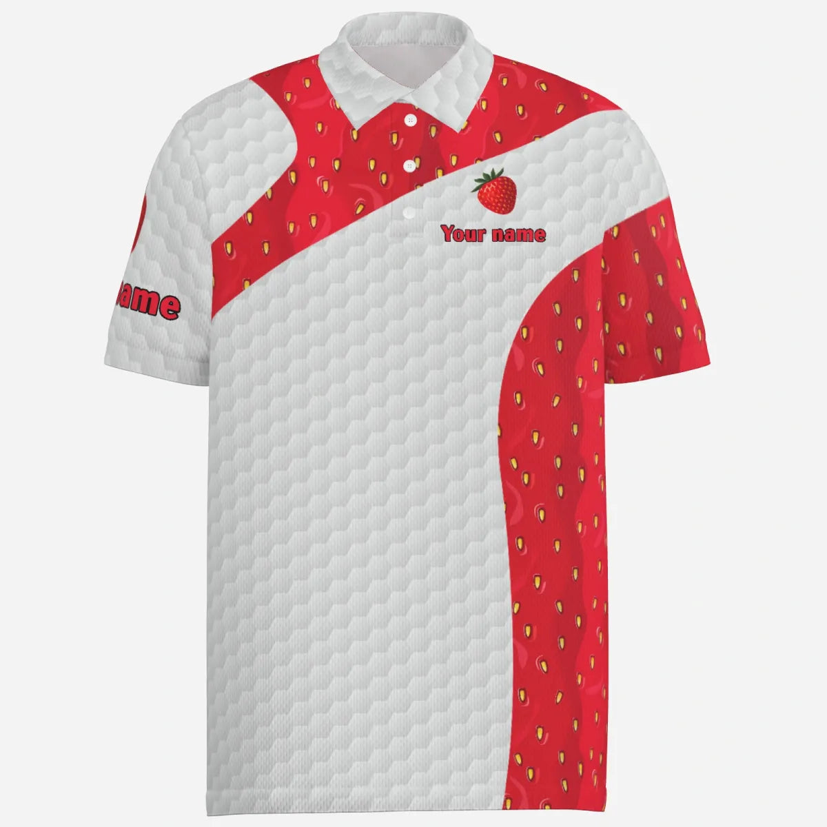 Erdbeere Golfer Polo-Shirt für Herren – Individuelles Golf-Shirt Kh7309