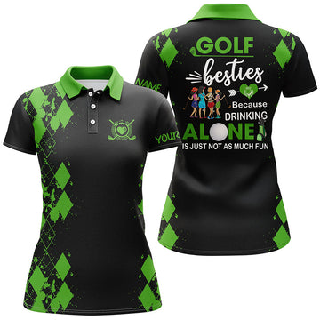Personalisierte Golf-Polo-Shirts für Damen - Golf-Freundinnen: Gemeinsam macht's mehr Spaß | Mehrfarbig N7139