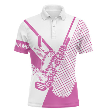 Herren Golf Poloshirt in Pink und Weiß – Stilvoll und Funktional für den perfekten Abschlag N6358