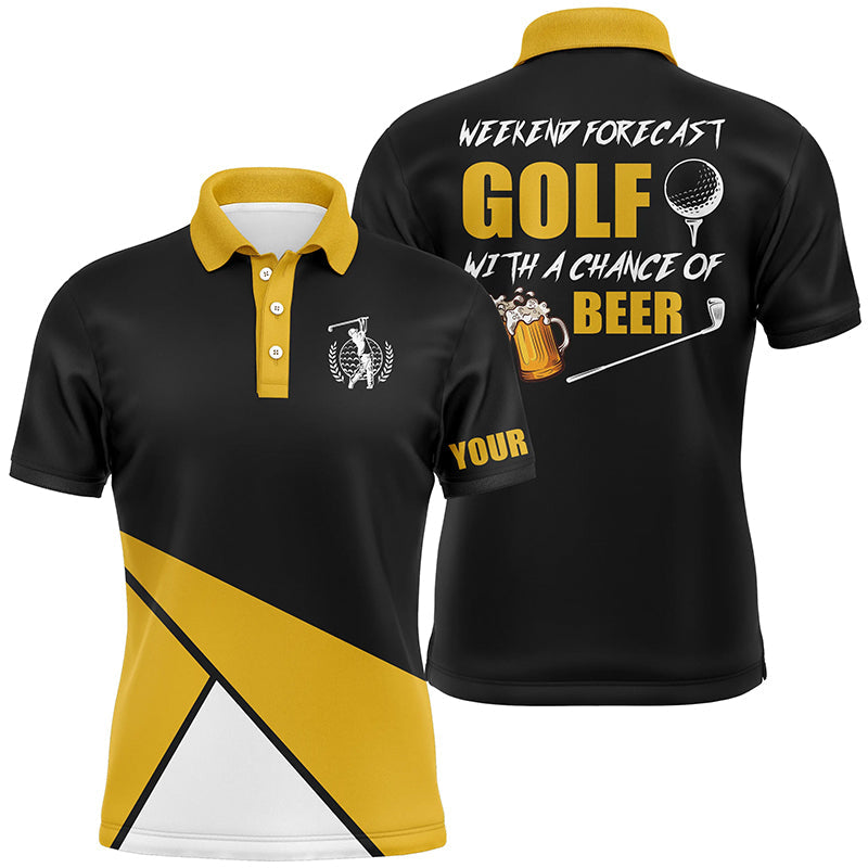 Individuelles Herren Golf-Polo - Perfekt für das Golf-Wochenende mit einer Prise Bier - Team Schwarzes Golf-Shirt N5359