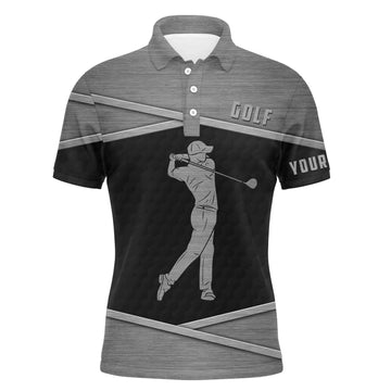 Herren Schwarz Golf Poloshirt – Hochwertige Golfbekleidung für Männer – Individuelle Golfgeschenke für Golfer N3389