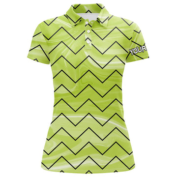 Personalisierte Damen Golf-Polo-Shirts mit grünen Streifen – Stilvolle Golfoberteile für Frauen, Perfekte Geschenke für Golf-Liebhaber N7137