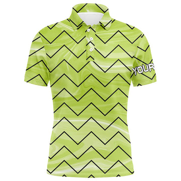 Herren Golf Polo-Shirt mit individuellem grünen Streifenmuster - Das perfekte Geschenk für Golfer N7137