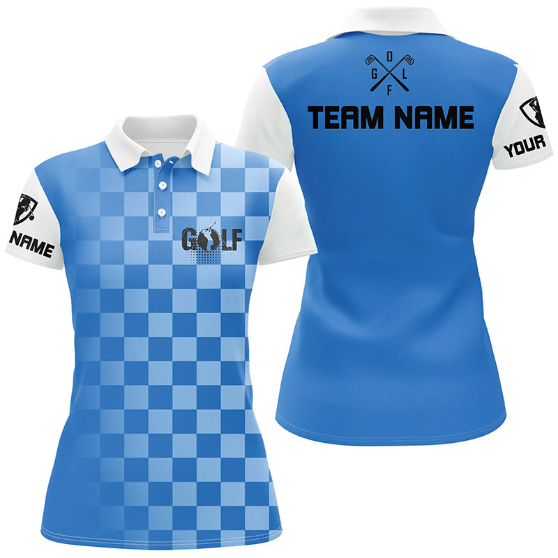 Personalisierte Lustige Golf-Polo-Shirts für Damen | Modische Golfbekleidung in Blau N4860