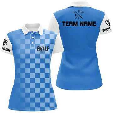 Personalisierte Lustige Golf-Polo-Shirts für Damen | Modische Golfbekleidung in Blau N4860