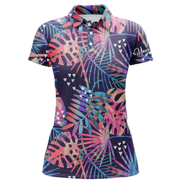 Stylisches Damen Golf Polo mit lebhaftem Tropenprint - Individuelle Teamoption verfügbar N3713