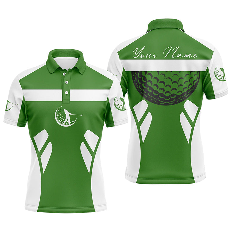 Personalisierte grüne und weiße Golf-Polohemden für Männer - Perfekte Golfgeschenke für Herren N7254