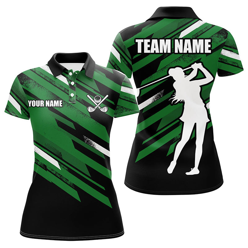 Damen Golf Poloshirts in Schwarz und Grün – Stilvolle Golfbekleidung für Frauen, Perfekte Golfgeschenke für Damen N7456