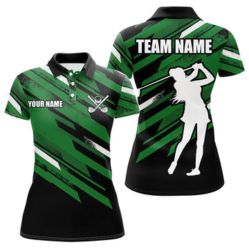 Damen Golf Poloshirts in Schwarz und Grün – Stilvolle Golfbekleidung für Frauen, Perfekte Golfgeschenke für Damen N7456