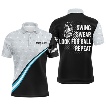 Personalisierbares Herren Golf Polo-Shirt - Stylisches Schwarz für Golf-Liebhaber N5452