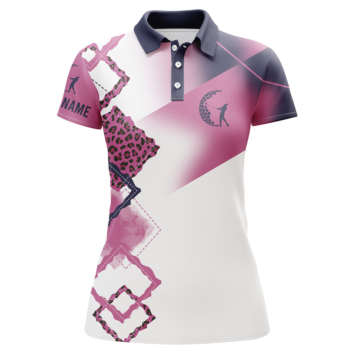 Personalisierte Damen 3D Golf Poloshirts in verschiedenen Farben - Individuelle Golfgeschenke für Sie N3475