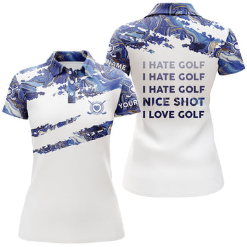 Personalisierte Blaue Golf-Polo-Shirts für Damen – Stilvoll und Funktional N3763