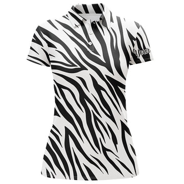 Zebra-Muster Damen Golf Polo-Shirt - Individuelles Geschenk für Golf-Liebhaber N4163