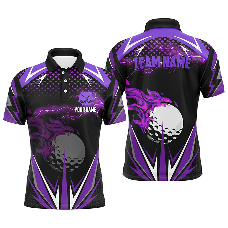 Individuelle lila Blitz Golf Poloshirts für Herren - Premium Golfbekleidung N7326