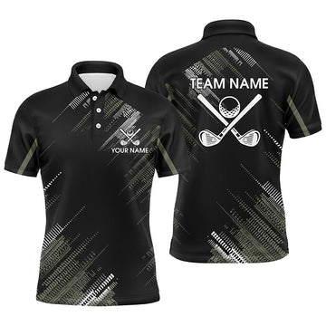 Personalisierte Herren Golf Poloshirts - Schwarz, perfekte Team Golf Shirts, ideale Geschenke für Golfer N7343