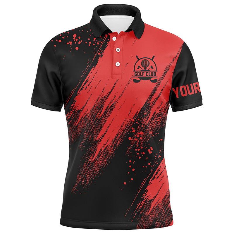 Schwarze und Rote Herren Golf Poloshirts – Individuelle Golfgeschenke, Top Herren Golfoberteile N7346