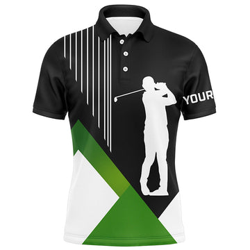 Personalisierte Golf-Polo-Shirts in Schwarz und Grün für Herren und Damen – Ideal für Ihr Team N7104
