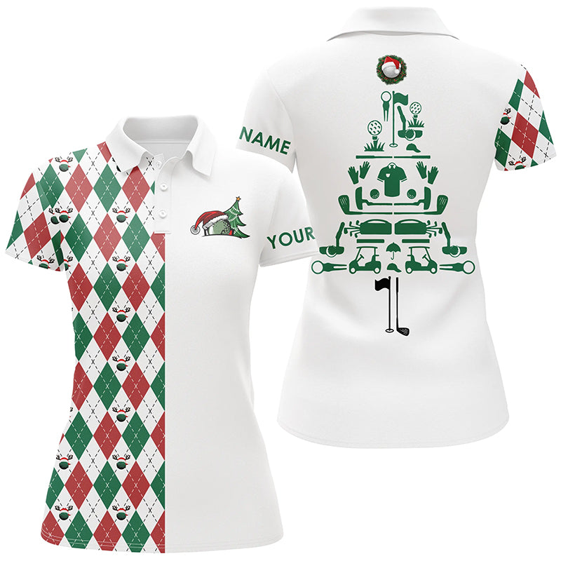 Frauen Weihnachtsbaum Golf Polo-Shirt – Stilvoll und Festlich! N4252