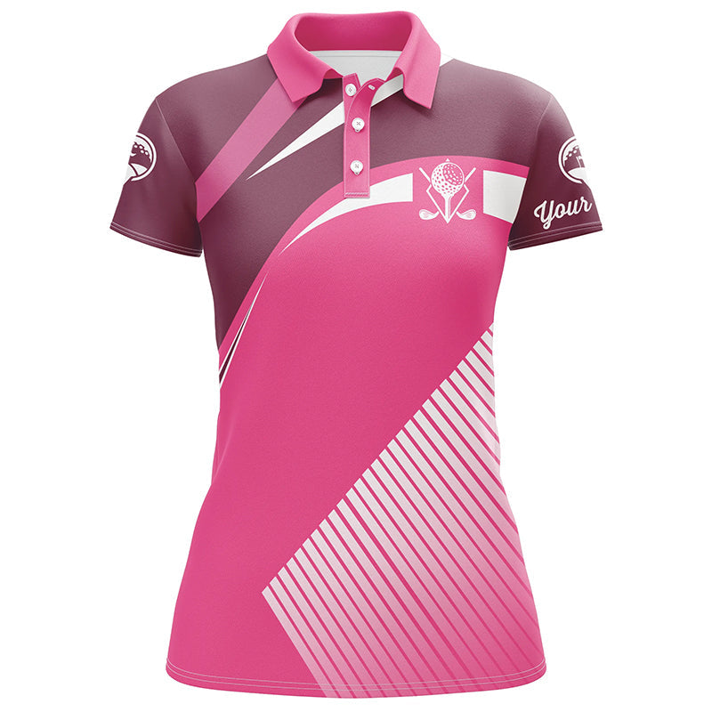 Personalisierte Pinke Golf-Polo-Shirts für Damen - Einzigartiges Geschenk für Golfspielerinnen N7128