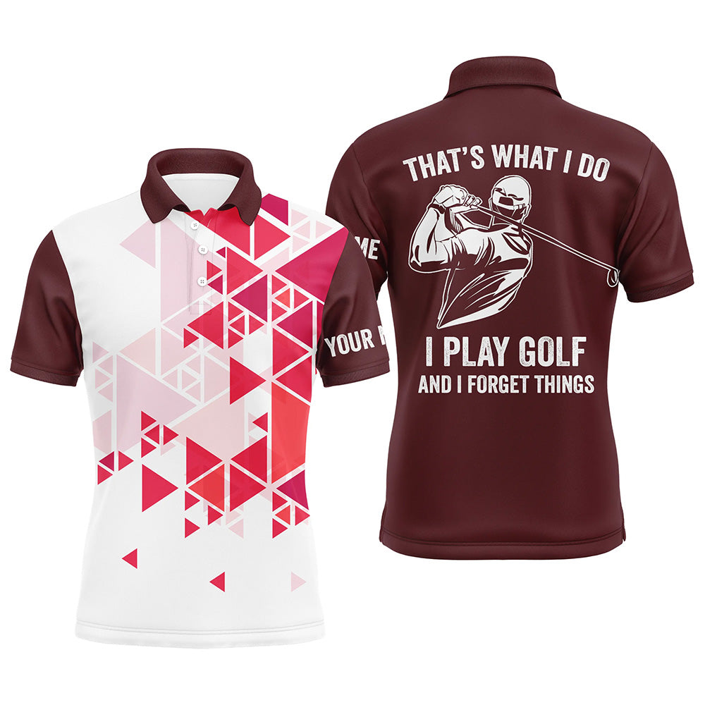 Individuelles Herren Golf-Polo mit Roten Dreiecksmuster – Ein Must-Have für Golf-Liebhaber N7428