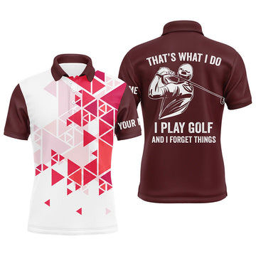 Individuelles Herren Golf-Polo mit Roten Dreiecksmuster – Ein Must-Have für Golf-Liebhaber N7428