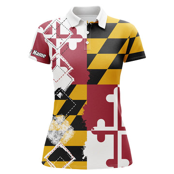 Personalisierte Damen-Golf-Polo mit Maryland-Flagge – Perfekt für den Golfsport N5404