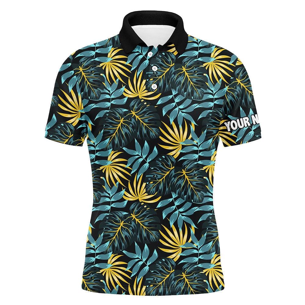 Herren Golf Polo Shirt mit tropischem Muster – Individuelle Team Golfbekleidung für Männer N7300
