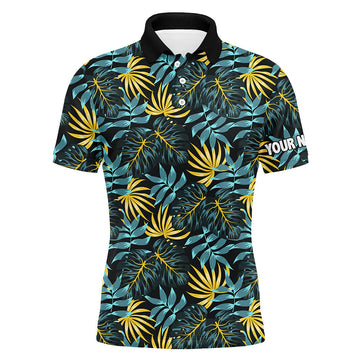 Herren Golf Polo Shirt mit tropischem Muster – Individuelle Team Golfbekleidung für Männer N7300