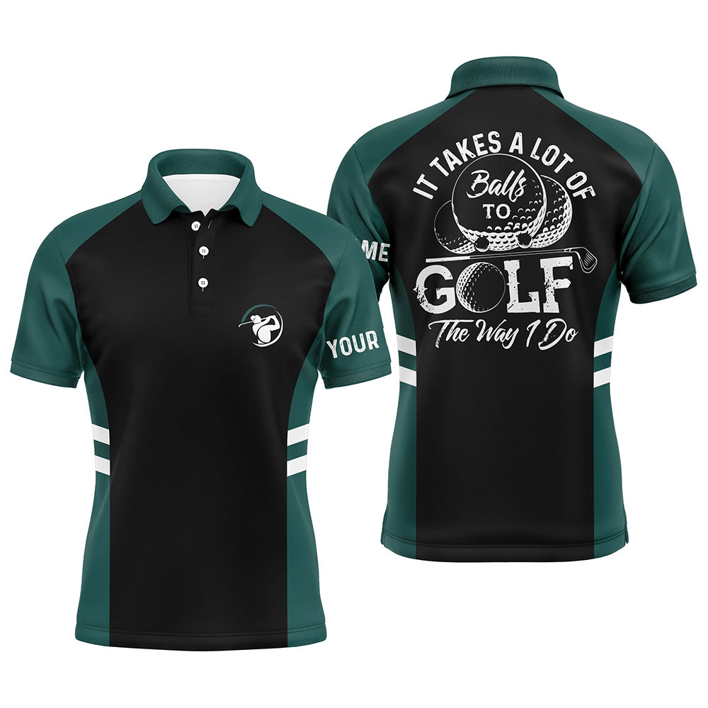 Individuelles Golf-Polo für Herren in Schwarz und Grün – Das perfekte Geschenk für mutige Golfer N6435