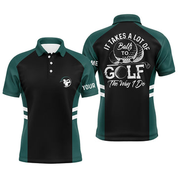 Individuelles Golf-Polo für Herren in Schwarz und Grün – Das perfekte Geschenk für mutige Golfer N6435