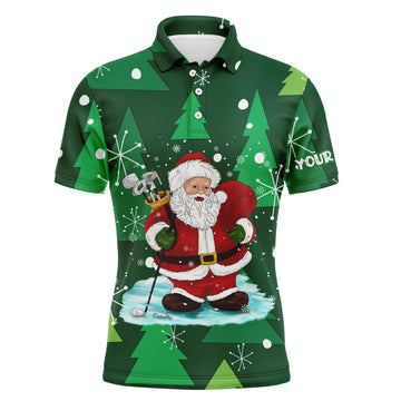Personalisierte Herren Golf Polo mit Weihnachtsbaum-Motiv – Das perfekte Geschenk für Golfer zu Weihnachten N4438