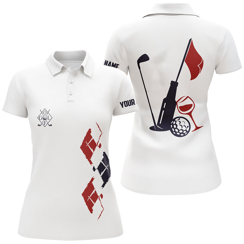 Vintage Golf- und Wein-Polo-Shirt für Damen - Individuelle Team-Bekleidung für Golfclubs N5356