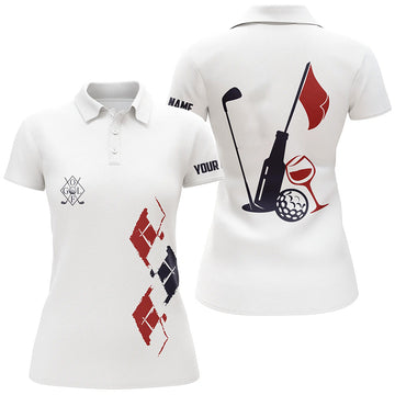 Vintage Golf- und Wein-Polo-Shirt für Damen - Individuelle Team-Bekleidung für Golfclubs N5356