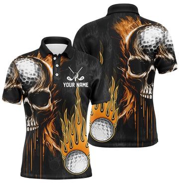 Herren Golf-Polo mit individuellem Totenkopf-Design – Stilvolle Golfbekleidung für Männer N7140