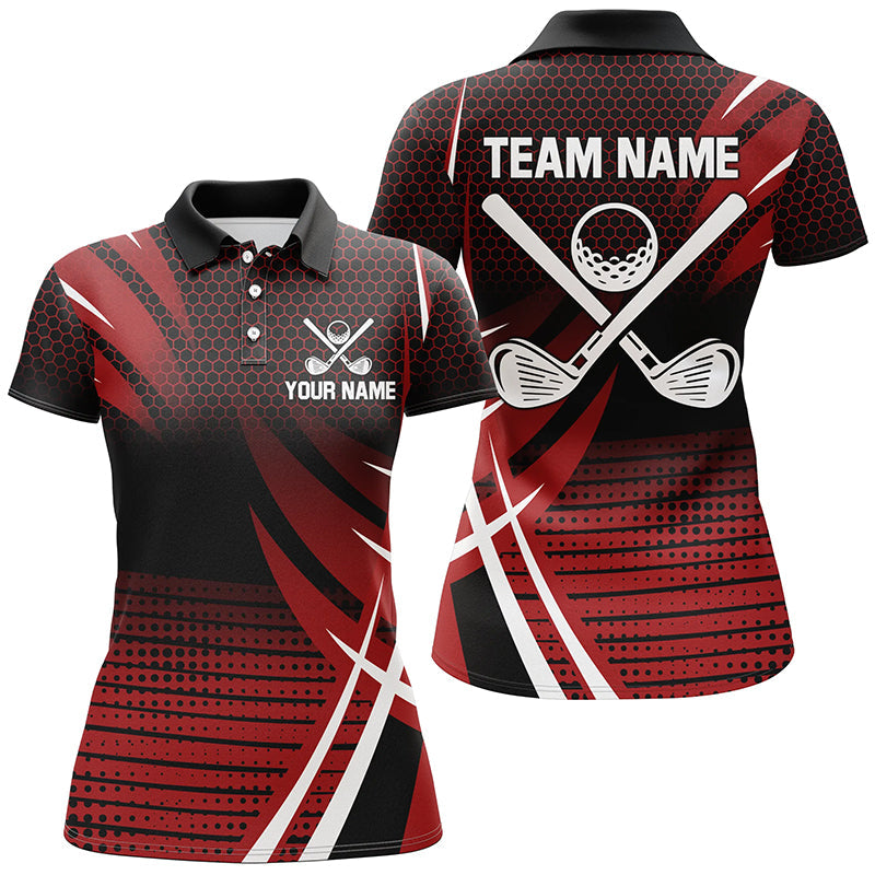 Personalisierte Damen Golf Polo Shirts - Stilvolle Golfgeschenke für Teams | Rot N7157