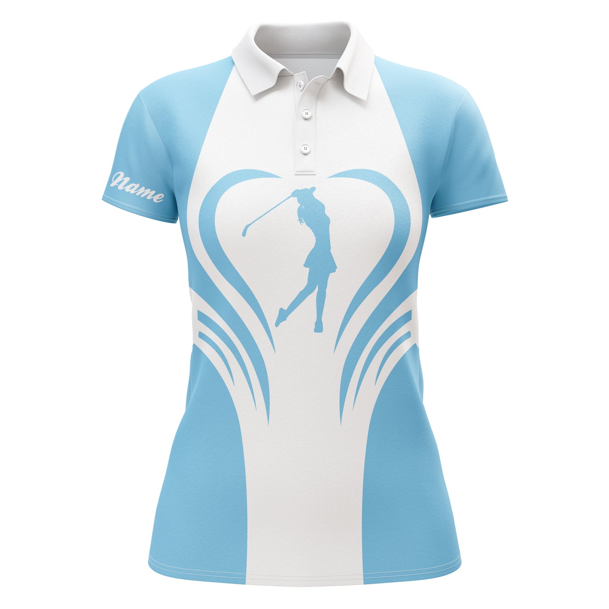 Personalisierte 3D Golf-Polo-Shirts für Damen in verschiedenen Farben – Einzigartige Golfgeschenke für Frauen N3464