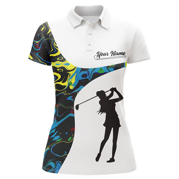 Damen Individualisierte Camo Golf Poloshirts in Weiß – Die Top-Wahl für Stilbewusste Golferinnen N7290