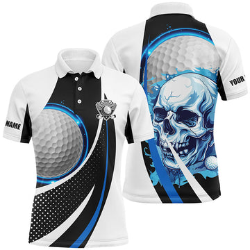 Elegantes Monochromes Golf-Polo für Herren - Individuelle Golfbekleidung & Perfekte Geschenke für Golfer | Blau N7484