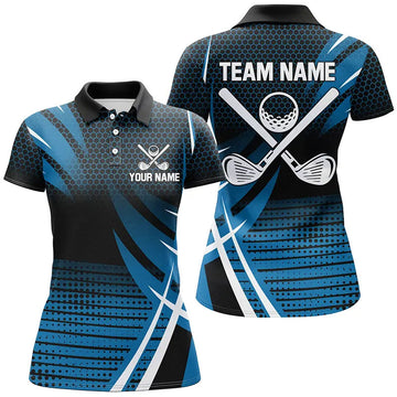 Damen Personalisierte Golf-Polo-Shirts | Stilvolle Golfgeschenke für Teams | Blau N7486