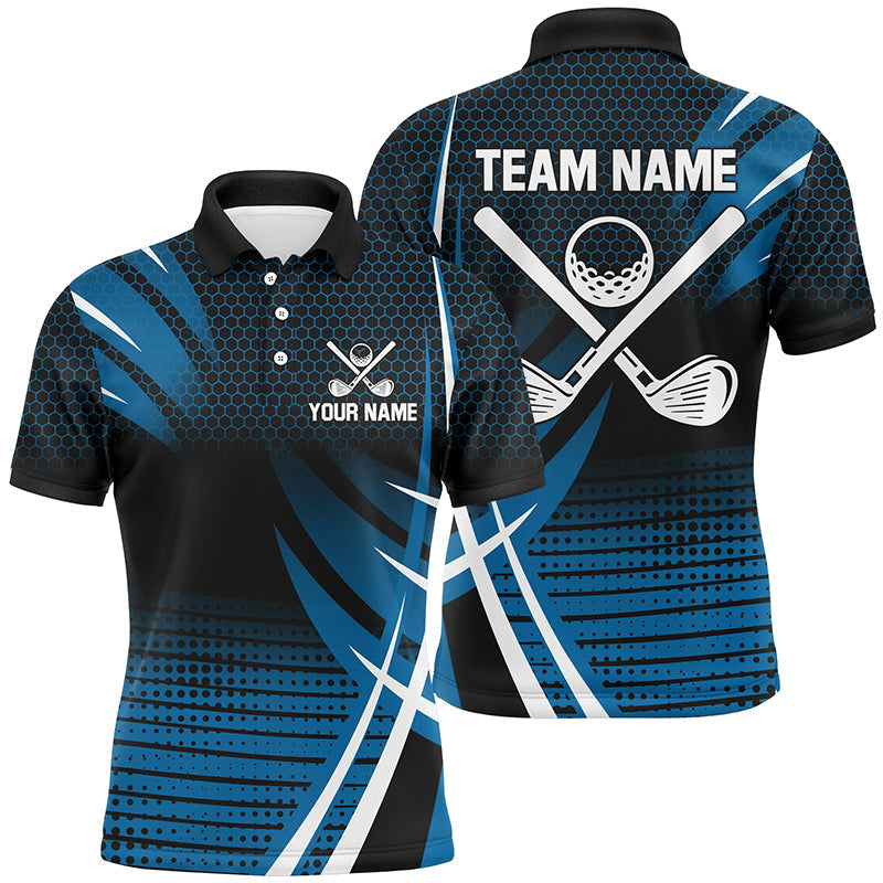 Individuelles Herren Golf Polo-Shirt - Stilvolles Geschenk für Golfer | Blau N7486