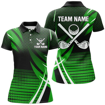 Damen Golf Poloshirts nach Maß | Stilvolle Golfgeschenke für Teams | Grün N7487