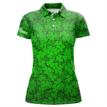 Damen Polo-Shirt mit Kleeblatt-Muster - Individuelles Golf-Outfit für Ihr Team N4762