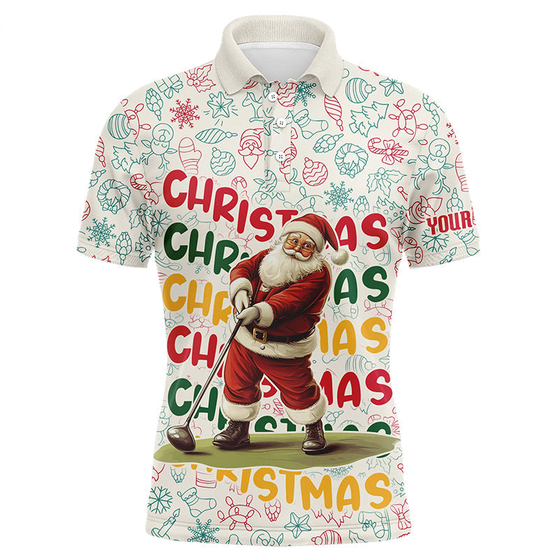 Lustige Weihnachts-Santa Herren Golf-Polo-Shirts – Individuelle Golf-Outfits und persönliche Golfgeschenke N8998