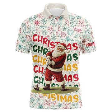 Lustige Weihnachts-Santa Herren Golf-Polo-Shirts – Individuelle Golf-Outfits und persönliche Golfgeschenke N8998