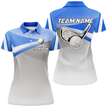 Individuelle Damen Golf Poloshirts in Blau - Stilvolle Golfbekleidung für Frauen, Perfekte Golfgeschenke N7521