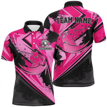 Herren Polo-Shirt in Rosa Camouflage – Stilvolle Golfbekleidung für Männer, Perfektes Golfgeschenk N7366