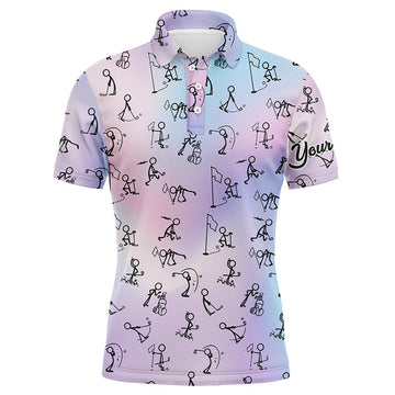 Buntes Golf Polo-Shirt für Herren | Individuelle Golfoberteile | Perfekte Golfgeschenke L1044