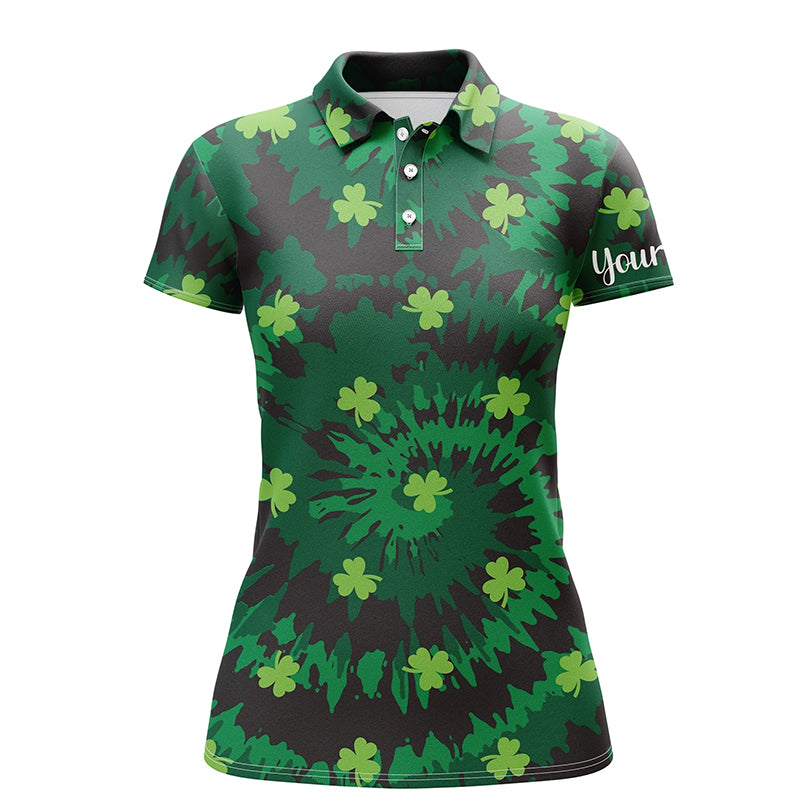 Frauen Polo-Shirt mit grünem Kleeblatt - Perfektes Geschenk zum St. Patrick's Day für Golferinnen L1254