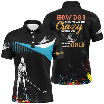 Herren Golf Poloshirt in Aquarell-Design – Stylisch und Atmungsaktiv L0214