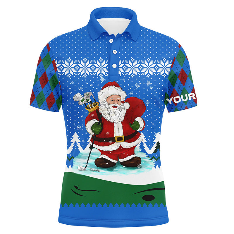 Weihnachtliches Golf-Santa Polo-Shirt für Herren - Individuelle Golfshemden & Geschenke für Golfer L1024